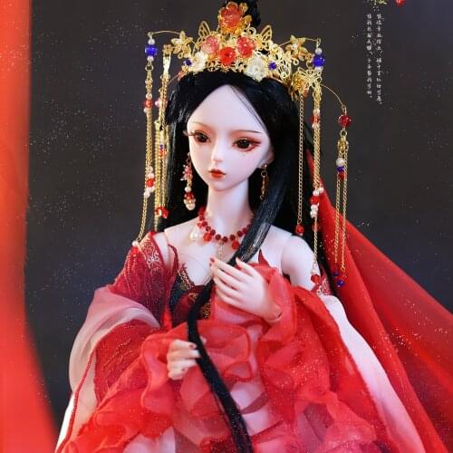 DBS 1/3 BJD Dream Fairy Doll toy mechanical joint Body chinese style bride doll including suit shoes fan makeup 60cm SD