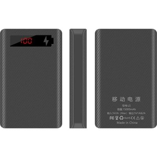 L5 LCD Display DIY 5x18650 Battery Case Power Bank Shell Portable External Box Without Battery Powerbank Protector