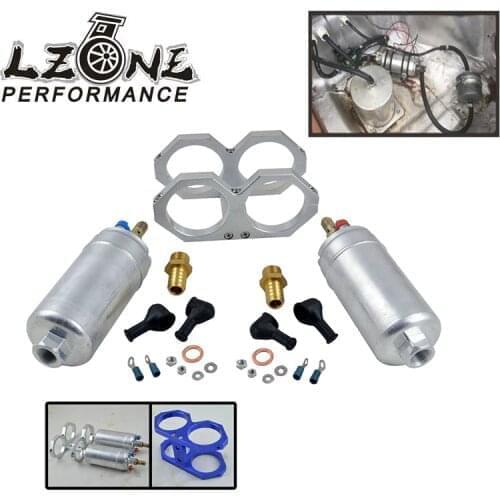 LZONE - One piece Double hole fuel pump bracket + Two pieces 044 fuel pump 300LPH JR-FPB044+LD2611