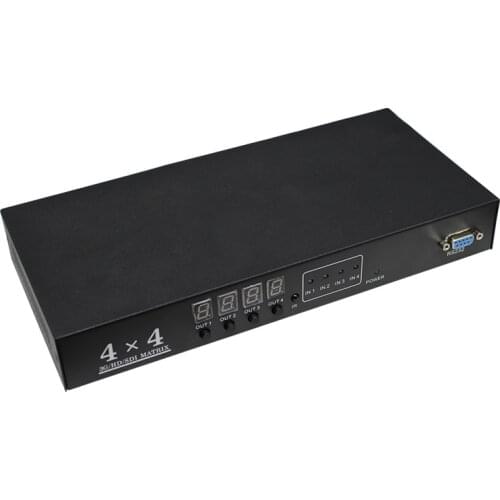 SD/HD/3G-SDI 4x4 Matrix switcher converter 4 SDI input to 4 sdi output serial digital video signal switch
