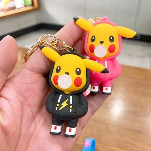 Fashion Pokemon Figure Model Pendant Cartoon Cute Doll Animation Accessories Toys Creative Bubble Pokemon Keychain Childrens Toy