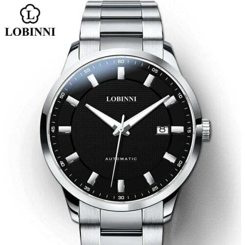 LOBINNI Japan MIYOTA Movement Mens Watch Automatic Switzerland Luxury Brand Mens Wristwatch Orignal Design часы механические