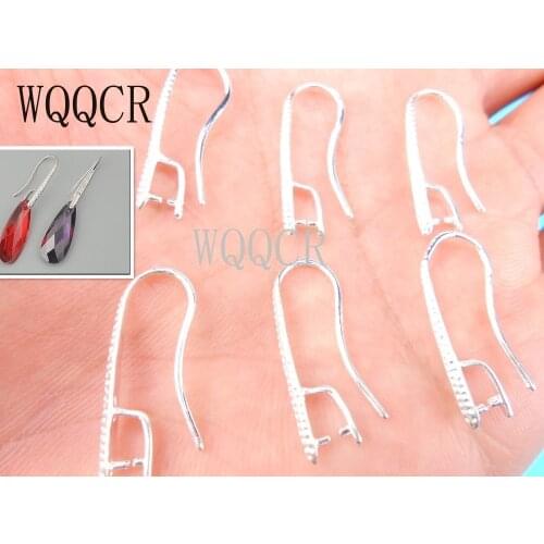 Wholesale 10Pcs Lot DIY Making Jewelry Earring Findings 925 Silver colorEar Hook Earwires Accessory For Crystal Women Gift
