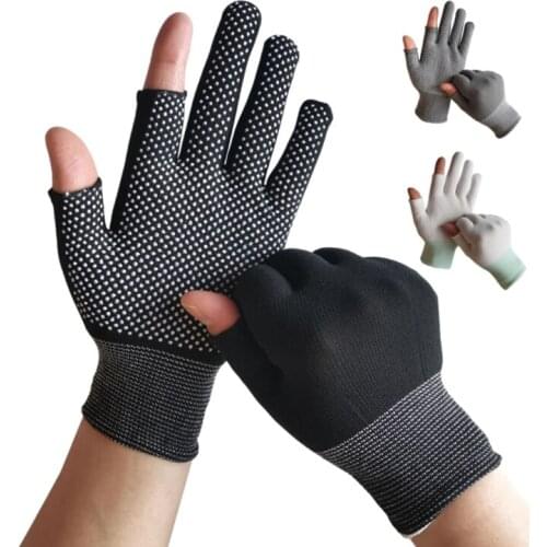 Anti-Slip Fishing Gloves Outdoor Sports Breathable Guantes Sunscreen Antiskid Open/Half Fingers Cycling Gloves Guantes De Pesca