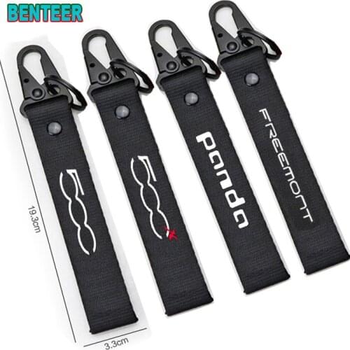 Lastest design Nylon car key ring car key rope for Fiat 500 500x panda freemont
