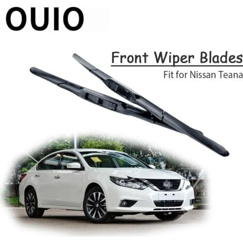 OUIO 1Set Rubber Car Front Wiper Blade Kit Auto For Nissan Teana 2018 2017 2016 2015-2003 Windscreen Original Wiper Accessories