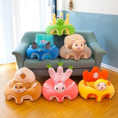 Plush Toy Cartoon Animal Sofa Toddler Baby Learn To Sit Seat Children Sofa Kids Creative Toy Gift Only Cover NO Filling LB655
