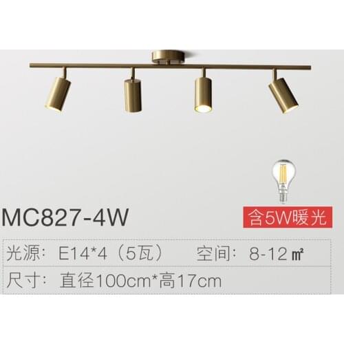 Nordic Luxury All Copper E14 Ceiling Lights Clothing Store Bedroom Living Room Bathroom Headlight Home Gold Lamps Fixtures