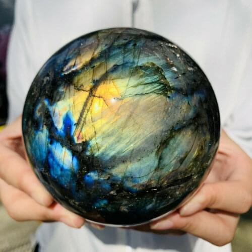 Natural Labradorite Quartz Moonlight Crystal Ball Stone Healing 1pcs