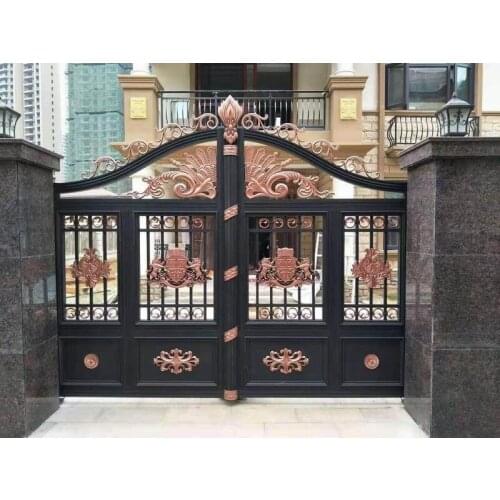 2021 Hotsale Aluminium Driveway Swing & Sliding Gates Price By Sq.m Shipping Extra Hc-Ag82
