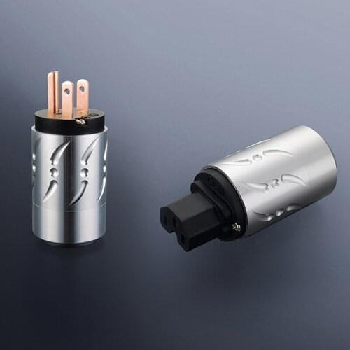 Viborg Pure Copper No-Plated VM502+VF502 US Power Connector HIFI IEC Female Plug Audio Power Connector