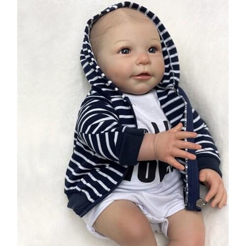 50cm Reborn Doll Realistic Baby with Cloth Body Soft Touch Toy for Children Boneca Reborn