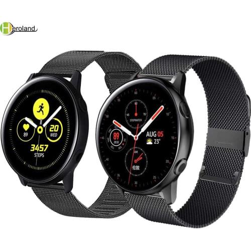 Watch Strap band Milanese Loop For Samsung Galaxy watch active 2 40mm 44mm Bracelet Stainless Steel Quick Release Watch Strap