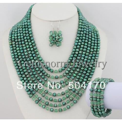 Luxury Pearl Bridal Jewelry Sets Wedding Pearl Jewelry Sets for Brides African Costume Jewelry Set Vintage FP113