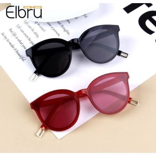 Elbru Baby Fashion Light Color Sunglasses Boys Girls Small Sunshades Cute Kids Sun Glasses Children Colorful UV400 Lens Eyewear