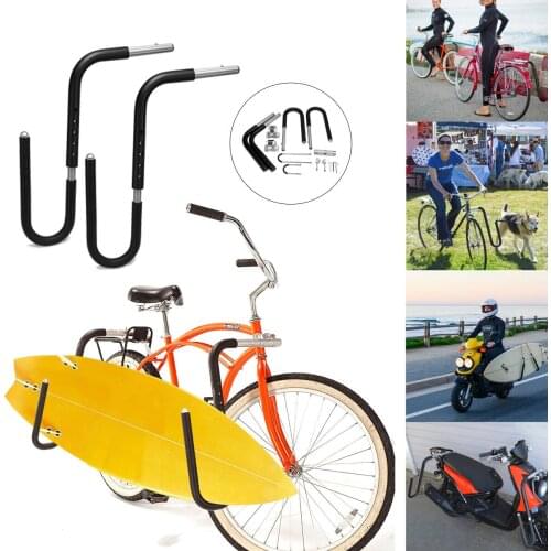 Bicycle Surfboard Rack Motorcycle Surfing Board Carrier Bike-Side Holder Outdoor Beach Cycling