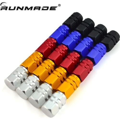 Runmade 4pcs/pack Theftproof Aluminum Car Wheel Tires Valves Tyre Stem Air Caps Airtight Cover For Car Truck Motorcycle Bike