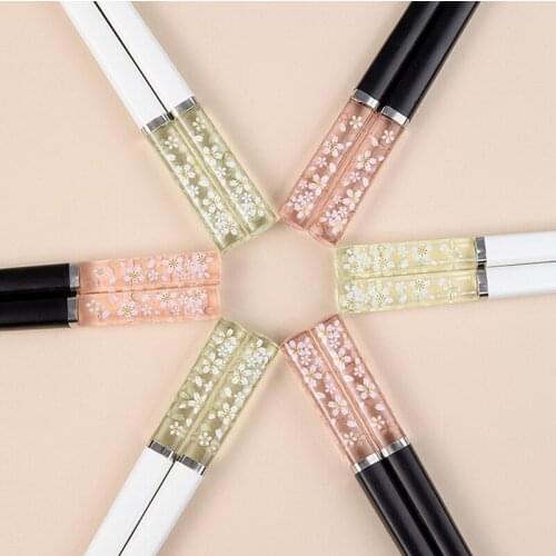 Amber Sakura Japanese Chopsticks Antibacterial Anti-slip High Temperature Resistant Sushi Food Chopsticks Korean Kitchen Supplie