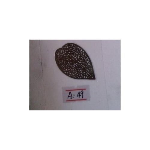 Jewelry findings Brass leaves filigree charms for earrings 1000pcs