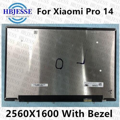 14'' IPS LCD Screen Display Matrix Glass Assembly+Frame 2560X1600 LM140GF1F 01 For Xiaomi Mi Laptop Air Pro 14 Notebook