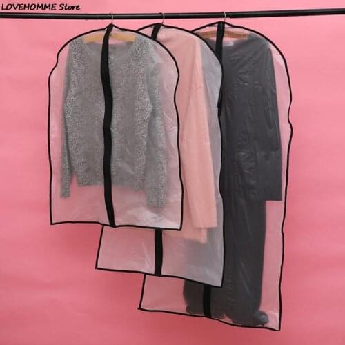 1PC Clothing Cover Dust Proof Suit Coat Storage Bag Wardrobe Hanging Dust Cover Clothes Pouch Case Organizer