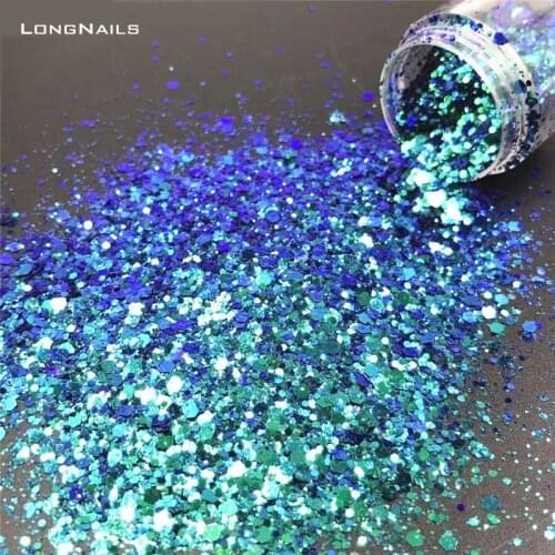 17.63oz/bag Color-shifting Glitter Bulk for Nail Art Mix Chunky Sequin Flake Chameleon Glitter Changing Glitter #MD72