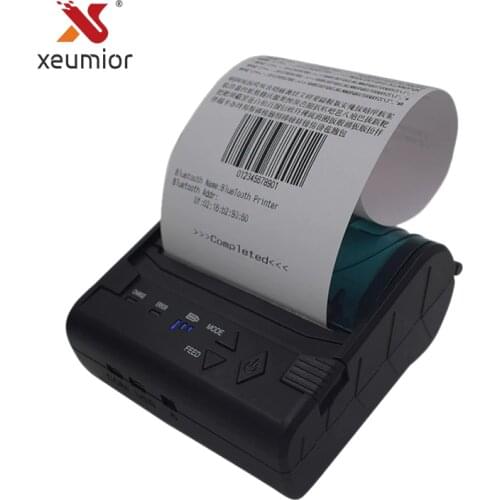 80mm POS Bluetooth Printer Android IOS Mobile Mini Portable Thermal Receipt Printer Handheld Pos Printer Label System SM-8003BT