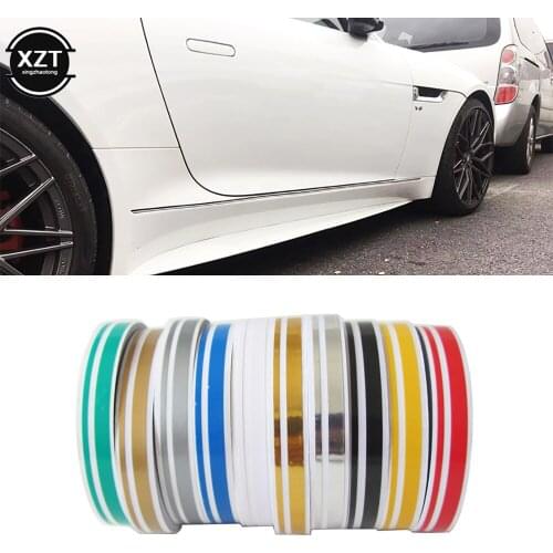 98M Pin Stripe Ribbon Sticker Bumper Car Body Stickers Double Line Motorcycle Car Styling Decoration Accessories 8 Colors