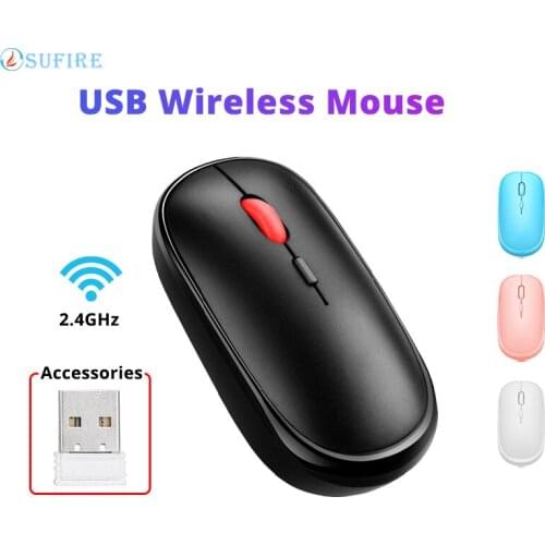 USB Wireless Mouse Wireless Computer Mouse 1600 DPI 2.4G Receiver Compatible For PC Laptop Ipad Phone