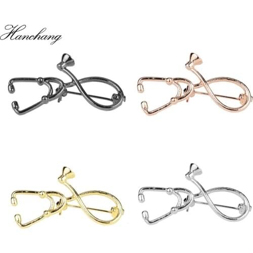 Doctor Jewelry Stethoscope Brooch Fashion Medical Stethoscope Pin For Nurse Physicians Medical Student Graduation Best Gift