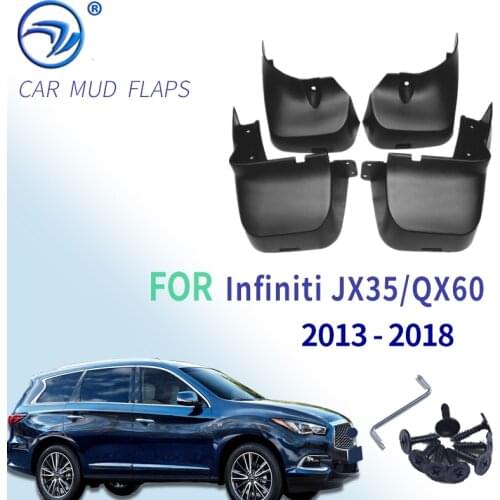 4PCS Mud Flaps For Infiniti JX35 QX60 2013 - 2018 Mudflaps MudFlap Splash Guards Fender Mudguards Front Rear 2014 2015 2016 2017
