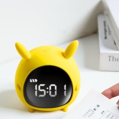 Smart Multifunctional Elf Alarm Clock Cartoon Voice Control Creative Led Clock Dormitory Student Gift Multifunctional Bedside
