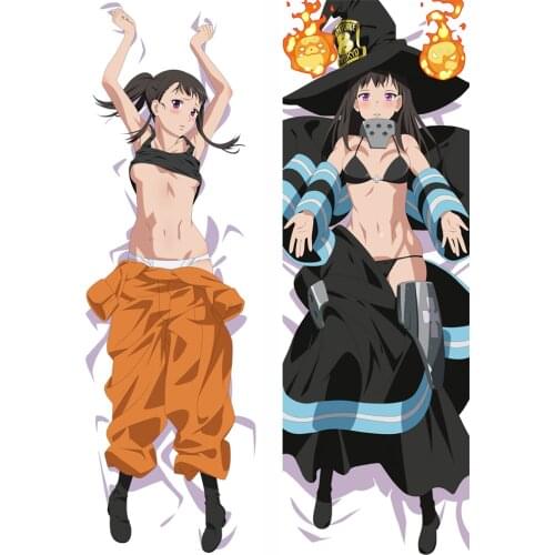 Anime Fire Force character otaku Dakimakura throw pillow cover Maki Oze Kotatsu Tamaki Hugging Body pillowcase