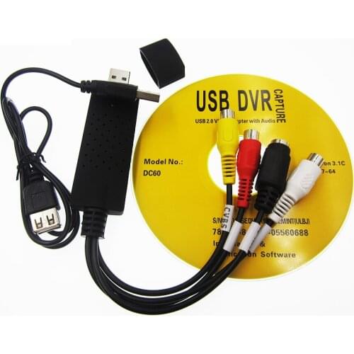 NEW! 5set USB2.0 Video Adapter With Audio 1Channel and 2 Chips:STK1160+GM7113 Capture Card DVR High Quality