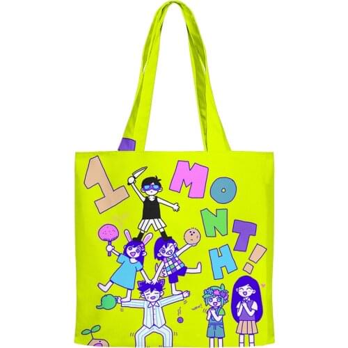 2021 New Arrival Omori Teenager Print Shoulder Bag Women Fluffy Bag Casual Oxford Totes Handbag Mini Bolso Mujer