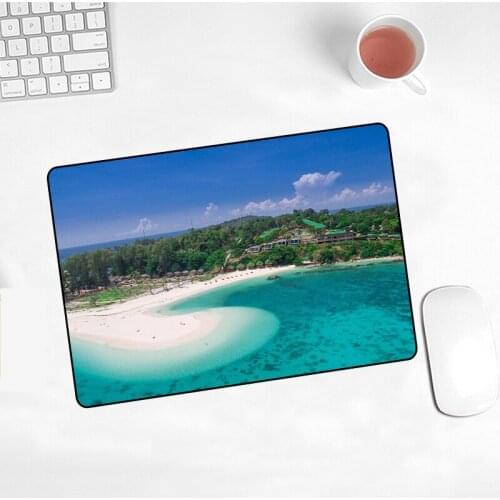 Seaside Fresh Scenery New Hot Sell Mouse Pad Cartoon Lovely Kawaii Gamer Anti-slip Natural Rubber Home Carpet MousePad Skipoem