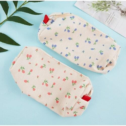Fresh Style Pencil Bag Small Flowers Pencil Cases Storage Bags School Supplies