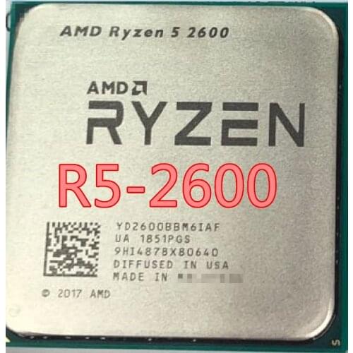 AMD Ryzen 5 2600 R5 2600 3.4 GHz Six-Core Twelve-Core 65W CPU Processor YD2600BBM6IAF Socket AM4 2600