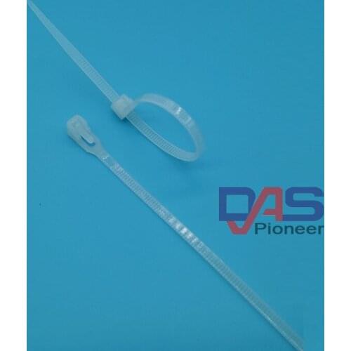 Releasable cable ties 7.87 inch 4 x150mm 40 lbs White Zip tie