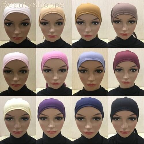 Full Cover Inner Muslim Cotton Hijab Cap Islamic Head Wear Hat Underscarf Bone Bonnet Turkish Scarves Muslim Headcover