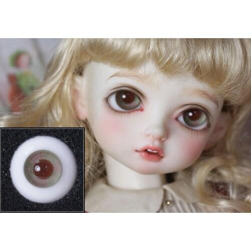 BJD doll eye is suitable for 12mm14mm16mm18mm small iris pink green real person air glass eye doll accessories