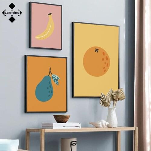 Modern Canvas Painting Fruit Wall Art Posters and Prints Banana Apple Pear Wall Picture for Kitchen Decorations for Home Decor