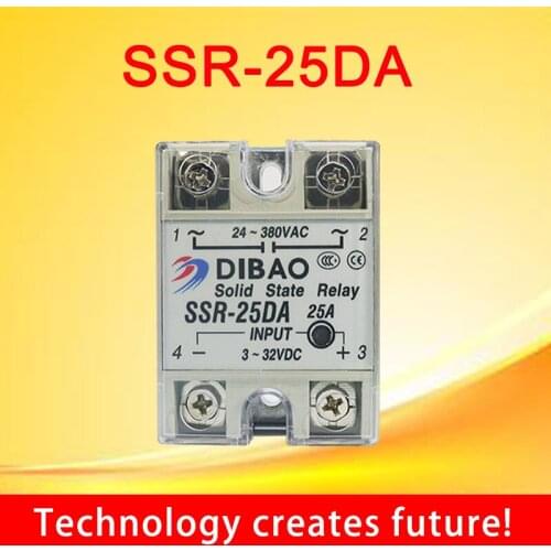 SSR-25DA 25a Solid state relay ssr25da AC24~380V DC- AC SSR single phase