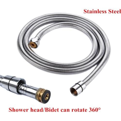 High Quality 1.5M Bathroom Shower Head Bidet Shattaf Sprayer Hoses Flexible Stainless Steel Chrome 360 Rotate Pipe plomberie
