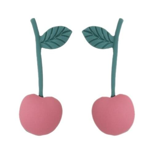 10 pair/lot fashion jewelry accessories metal rose flower cherry earrings