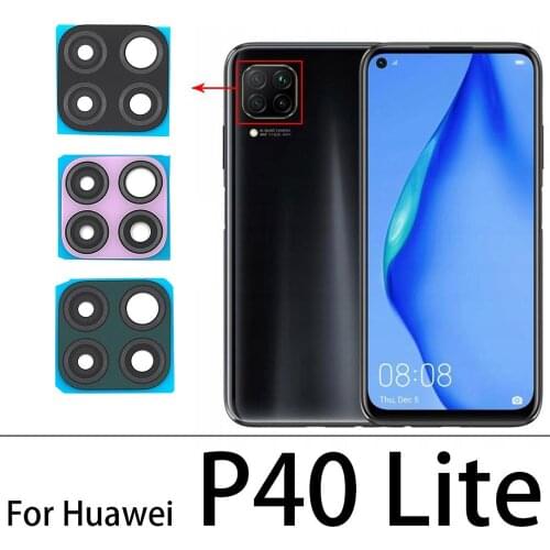 50pcs/lots For Huawei P40 Lite P40 Pro Camera Glass Rear Back Camera glass Lens With Glue Adhesive