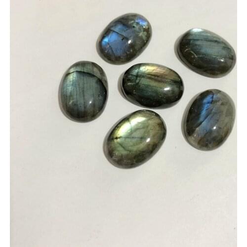 AAA Quality Blue Flash Labradorite Bead Cabochon 14x19mm Oval Gem Cabochons For Jewelry making, 2pcs/pack
