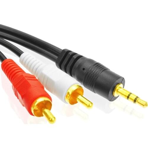 AUX 3.5mm to 2RCA 3.5mm Audio Line for Computer Speaker AUX to RCA Audio Line 1.5/3/5/10/12meters