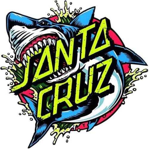 Car Sticker for Santa Cruz Funny Shark Vinyl Sticker Car Bumper Decal Waterproof Accessories Funny Car Stickers 13cm X 12.8cm