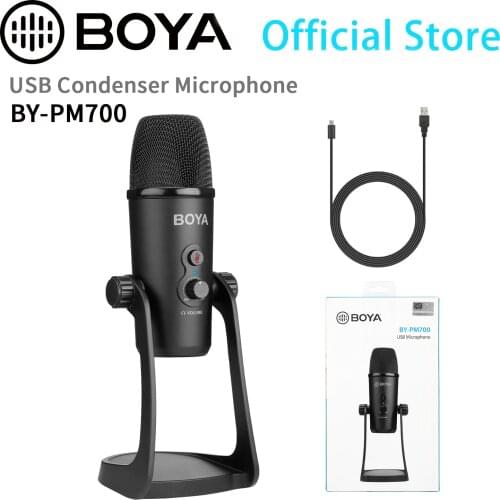 BOYA BY-PM700 Condenser USB Microphone with Flexible Polar Pattern for Windows and Mac Computer Recording Interview Conference